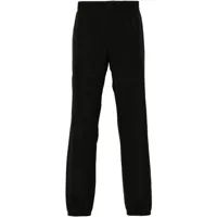 prada pantalon de jogging en coton à taille élastiquée - noir