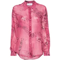 blumarine chemise à imprimé graphique - rose