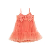 tutu du monde robe en tulle bébé simply pink à détail de nœud - orange