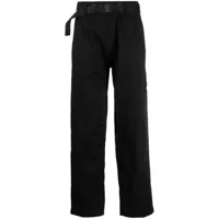 calvin klein pantalon droit à taille ceinturée - noir