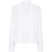 genny chemise en popeline à sequins - blanc