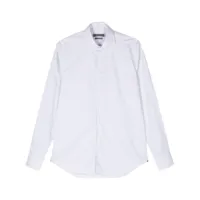 corneliani chemise en coton à rayures - blanc