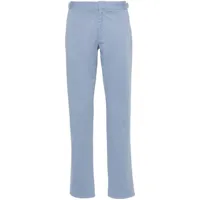 orlebar brown pantalon fallon à coupe droite - bleu