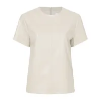 proenza schouler white label t-shirt tessa en cuir artificiel - tons neutres