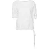 proenza schouler t-shirt en coton addison à manches bouffantes - blanc