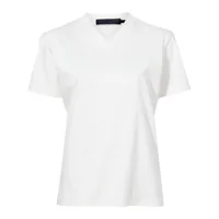 proenza schouler t-shirt talia en coton biologique à col v - blanc
