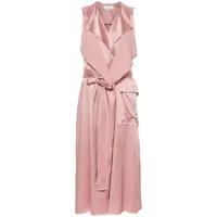 victoria beckham robe longue en satin à design drapé - rose