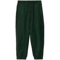 burberry pantalon de costume à lien de resserrage - vert