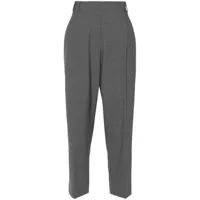 brunello cucinelli pantalon de costume à plis - gris