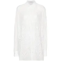 ermanno scervino chemise à broderie anglaise - blanc