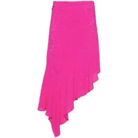 iro jupe mi-longue à design asymétrique - rose