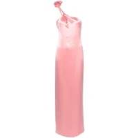 magda butrym robe longue en soie à une épaule - rose