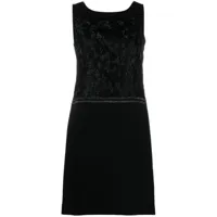 a.n.g.e.l.o. vintage cult robe évasée à perles (années 1960) - noir
