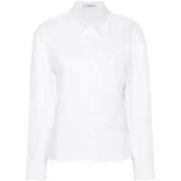 dorothee schumacher chemise en coton à détail drapé - blanc