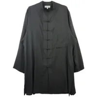 yohji yamamoto chemise à fermetures brandebourg - noir