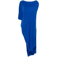 faliero sarti robe de plage asymétrique guadalupe - bleu