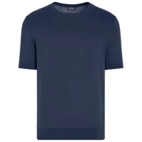 zegna t-shirt en maille - bleu