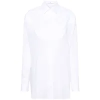 ermanno scervino chemise en coton à empiècements contrastants - blanc