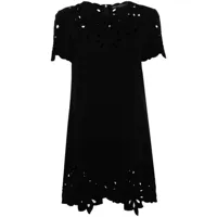 ermanno scervino robe courte à ornements en cristal - noir