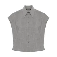 fabiana filippi chemise chinée à coupe crop - gris