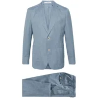 eleventy costume à veste à simple boutonnage - bleu
