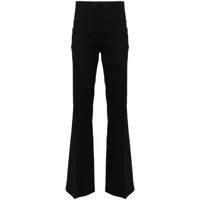 pinko pantalon de tailleur en lin mélangé - noir