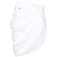 jacquemus minijupe la mini jupe saudade drapée - blanc