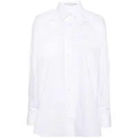 stella mccartney chemise en coton à broderie anglaise - blanc