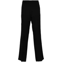 lardini pantalon droit à plis marqués - noir