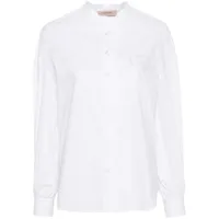 twinset chemise à col festonné - blanc