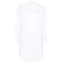 alexander mcqueen robe-chemise en popeline - blanc