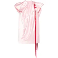 simone rocha robe courte à détail de plis - rose