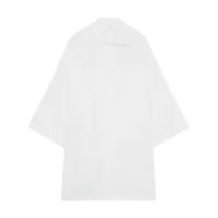 y's robe-chemise en coton à manches longues - blanc