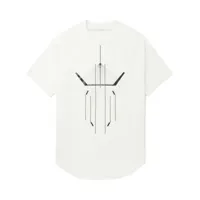 julius t-shirt en coton à imprimé graphique - blanc