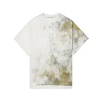 julius t-shirt en coton à imprimé tie-dye - blanc