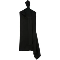 givenchy robe asymétrique à détail noué - noir