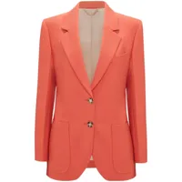 victoria beckham blazer boutonné à poche plaquées - orange