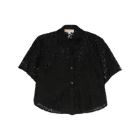 michael michael kors chemise en dentelle - noir