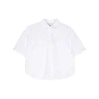 michael michael kors chemise en dentelle - blanc
