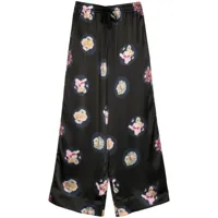cynthia rowley pantalon de pyjama moonlit petal - noir