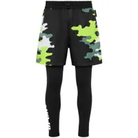 plein sport pantalon de jogging à motif camouflage - noir