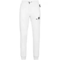plein sport pantalon de jogging à coupe fuselée - blanc