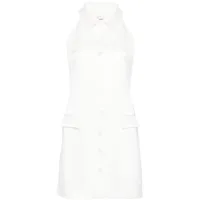 claudie pierlot robe-chemise à design sans manches - blanc