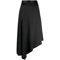 jnby jupe asymétrique à taille haute - noir