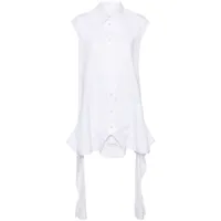 viktor & rolf robe-chemise upside down - blanc