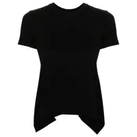 viktor & rolf t-shirt volant à design asymétrique - noir