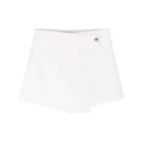 msgm jupe-short à boutons décoratifs - blanc