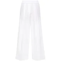 brunello cucinelli pantalon ample à taille élastiquée - blanc