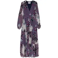 ba&sh robe bossy à imprimé graphique - violet