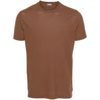 zanone t-shirt en coton à manches courtes - marron
